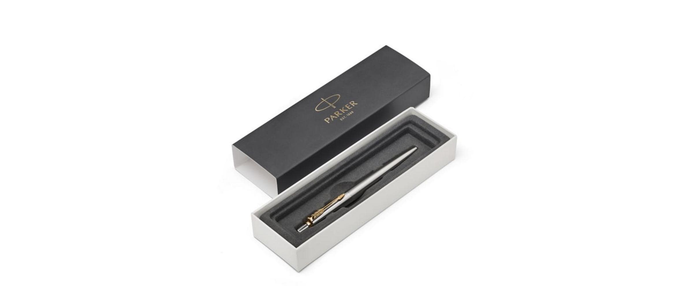 Kugelschreiber Jotter Core G.C. Medium (M), EdelstahlClip-on-Einziehkugelschreiber