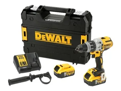 DeWALT DCD996P2-QW - Hammerbor/skruemaskine - ledningfri - 820 W - 3-hastigheders - nøgleløs borepatron 13 mm - 95 N·m - 2 batterier - 18 V