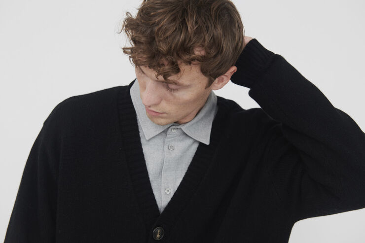 Magasin du Nord Collection Theo flannel shirt - GRS Recycled Ultimate gray
