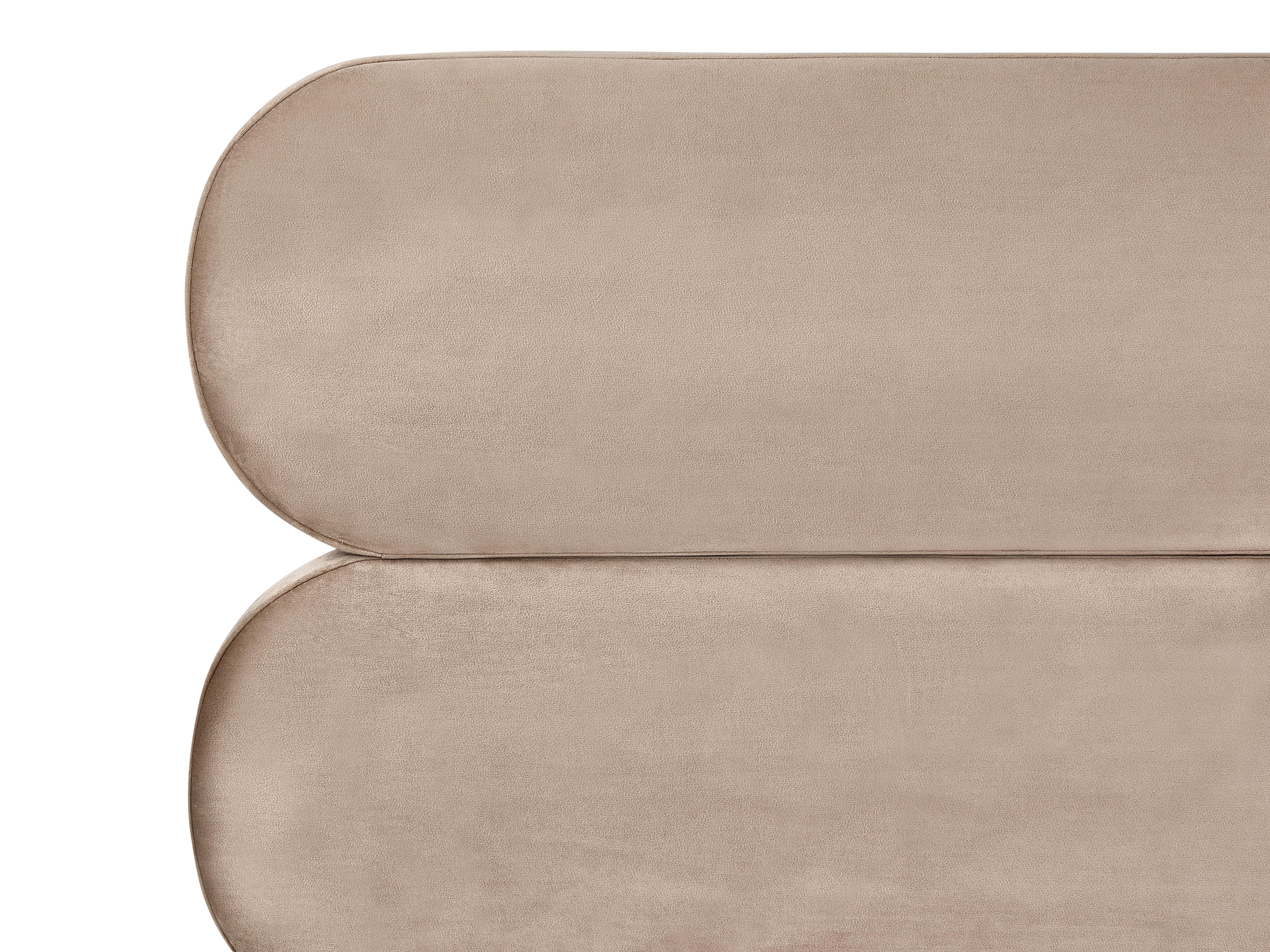 Bed Fluweel LESSAY 180 x 200 cm Taupe