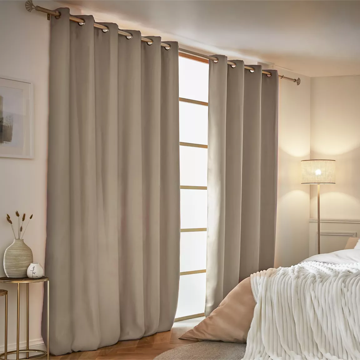 Rideau obscurcissant thermique (180 x 260 cm) Calore Taupe