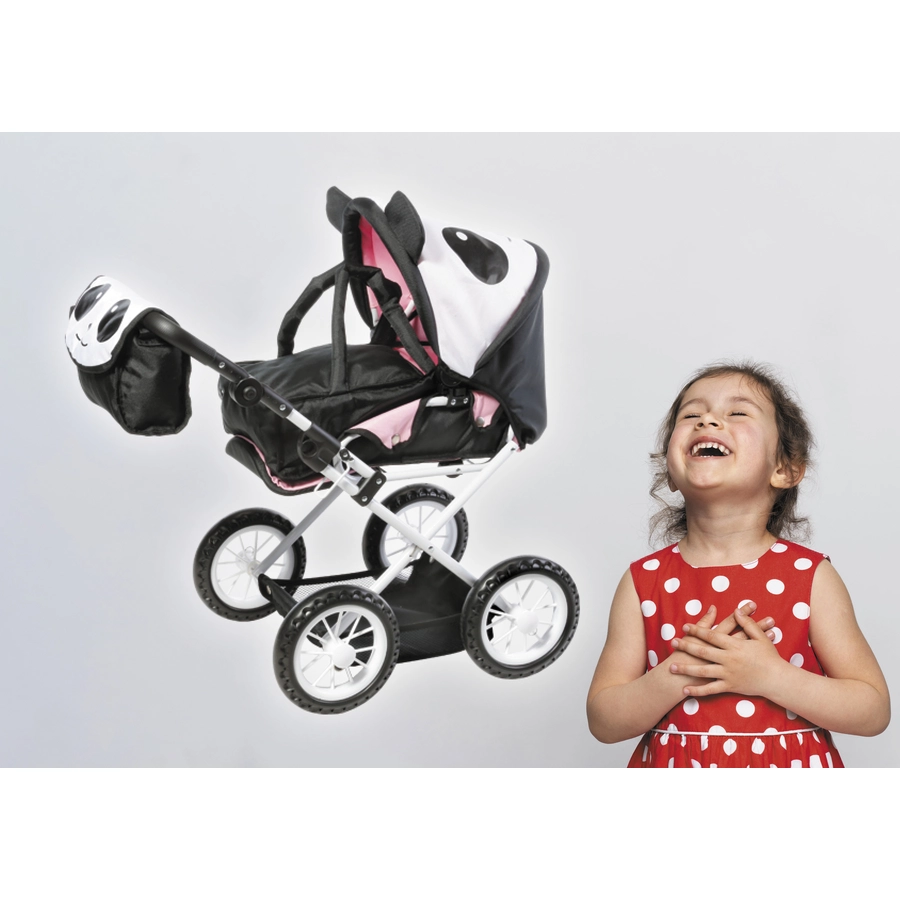 knorr toys® Puppenwagen Ruby - Panda schwarz