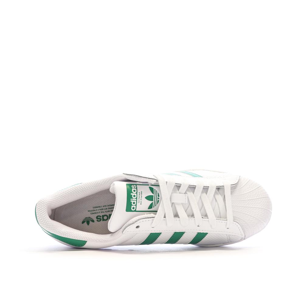 Adidas Baskets Blanc/Vert Homme Adidas Superstar IF3654