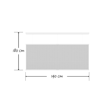 KARWEI dubbel plisségordijn met greepbediening lichtdoorlatend wit (kleurnr. 6001) 140x180 cm (bxh)