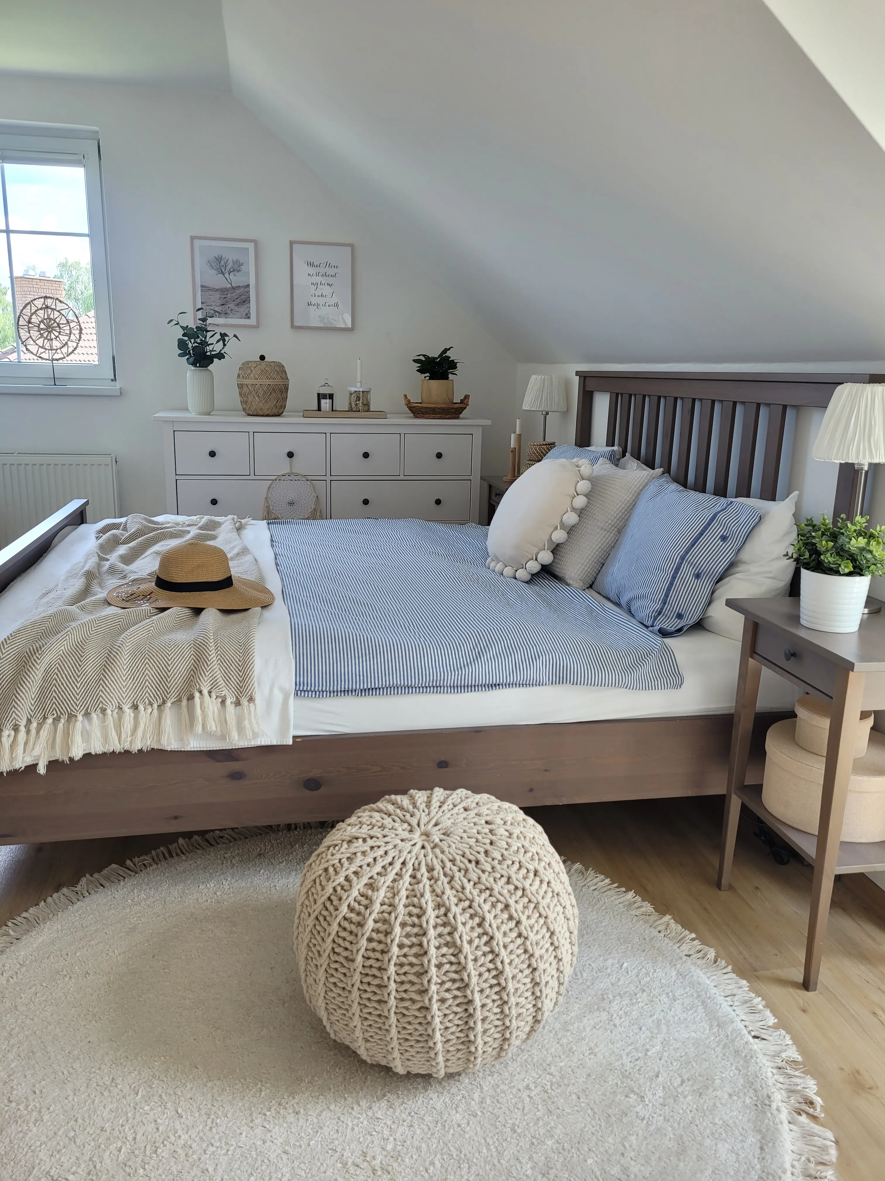 Poef CONRAD Katoen Beige