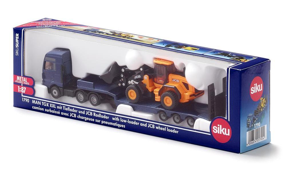 LKW MAN mit Tieflader und JCB Radlader 1:87H0 MAN TGX Sattelschlepper mit JCB 457 WLS Radlader