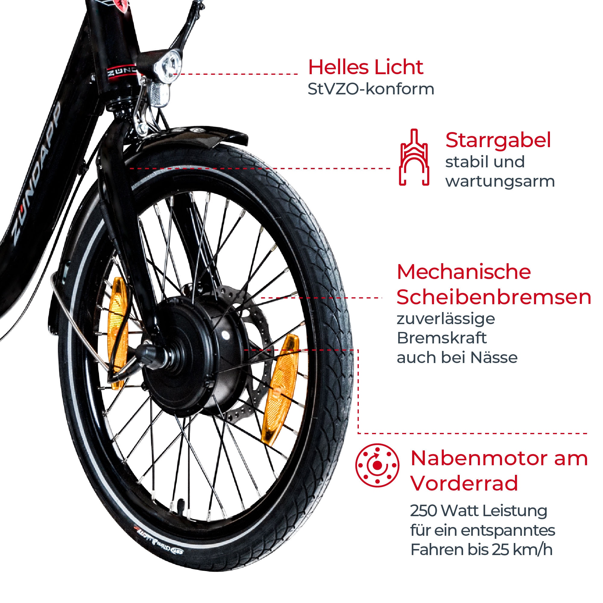 Zündapp ZXT20 E Bike 20 Zoll E Klapprad Tiefeinsteiger 3 Gang 145 - 185 cm