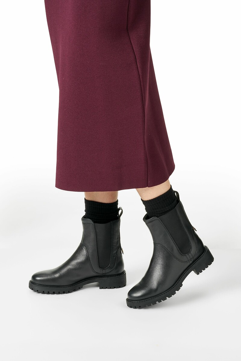 GEOX<br>Botas Chelsea de couro respirável Hoara