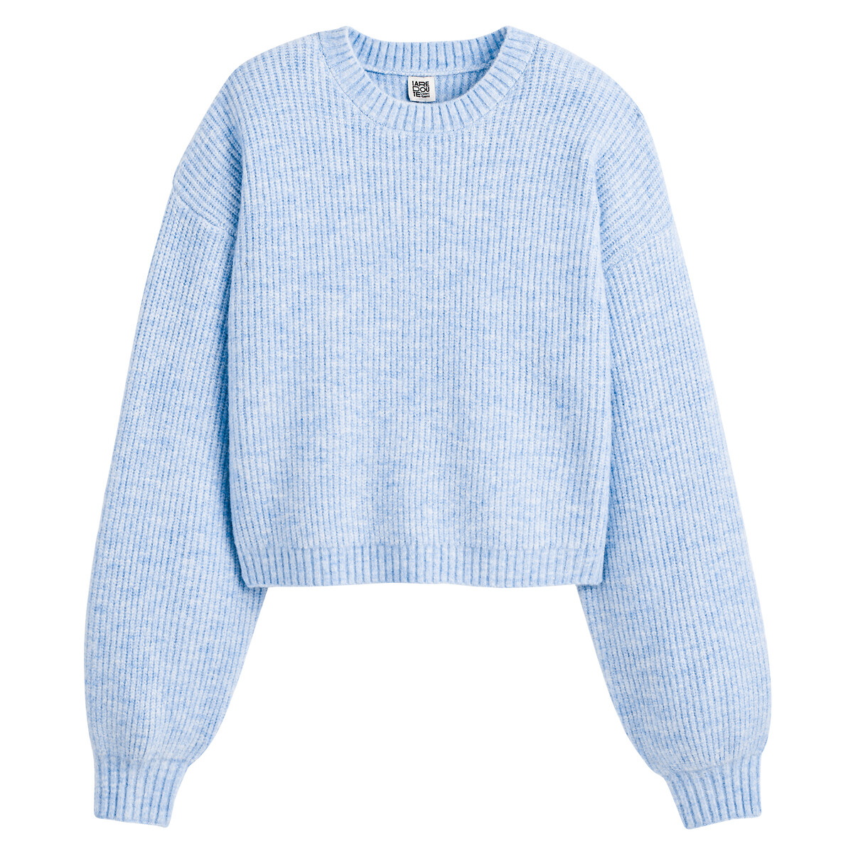 COLEÇÕES LA REDOUTE<br>Suéter de gola redonda ampla, em malha fina