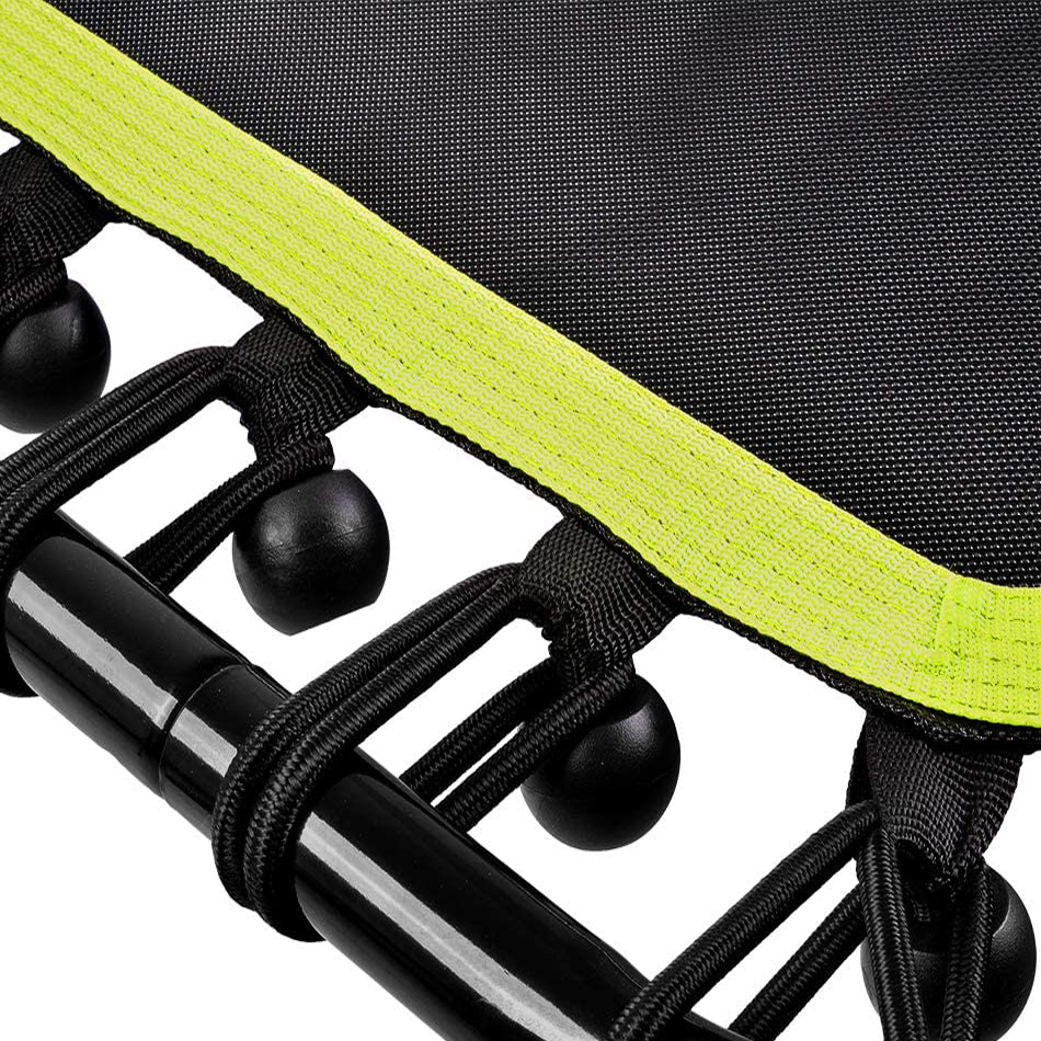 Jumping Fitness Trampolin Aerobic Rebounder Sport mit Haltegriff - Schwarz / Pink
