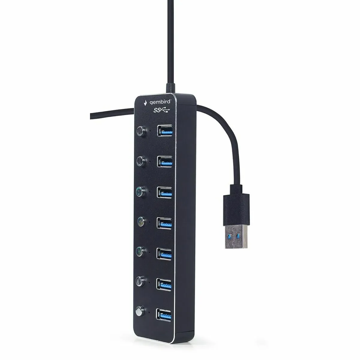 GEMBIRD Hub USB UHB-U3P7P-01 Noir