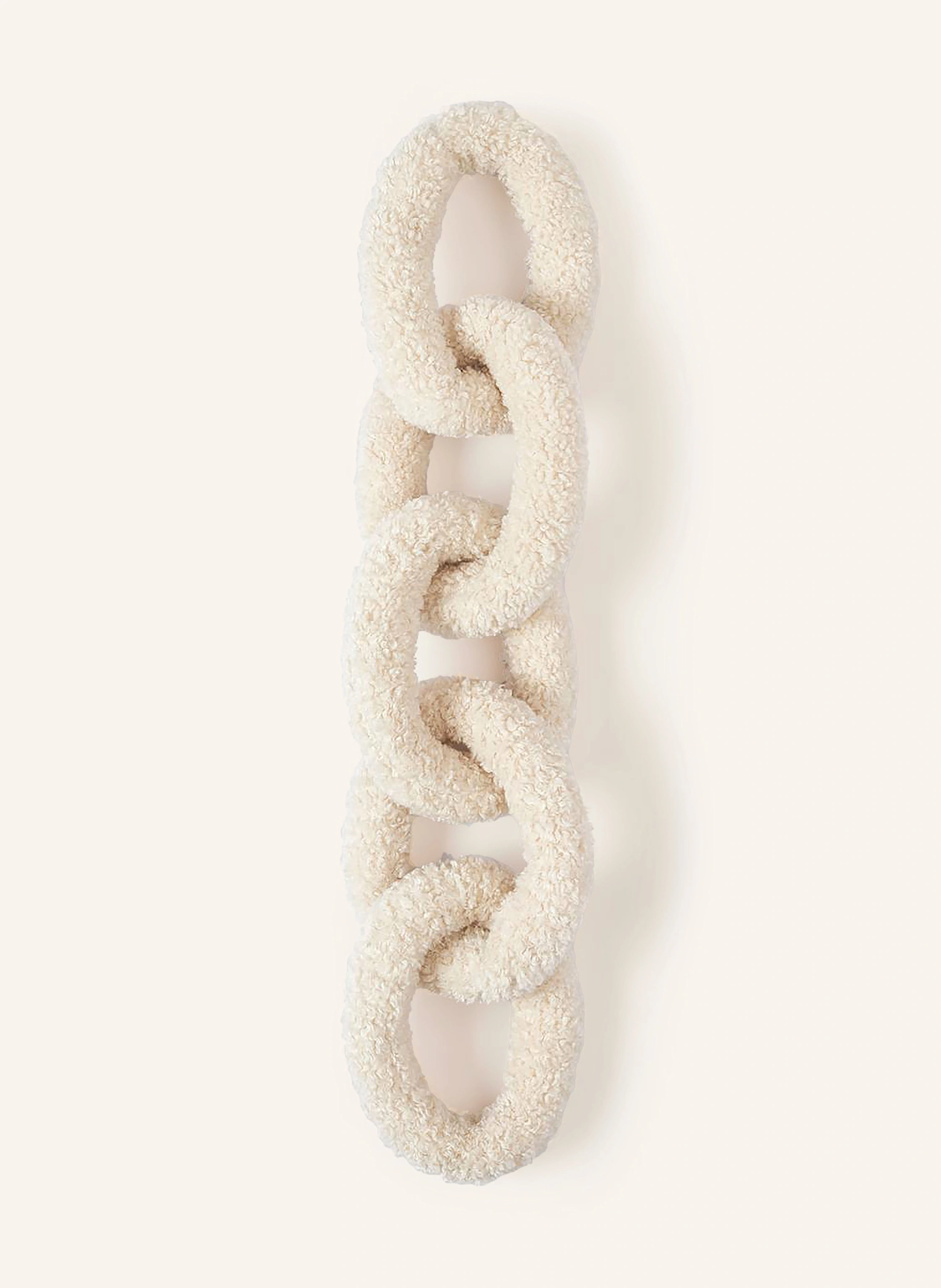 Westwing Collection Dekokissen CHAIN DOTTY aus Teddyfell