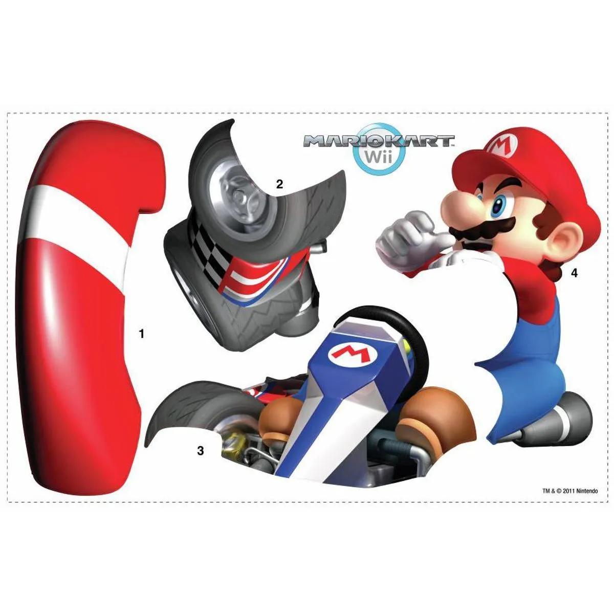 TheDecoFactory Nintendo Mario Kart - Stickers géants