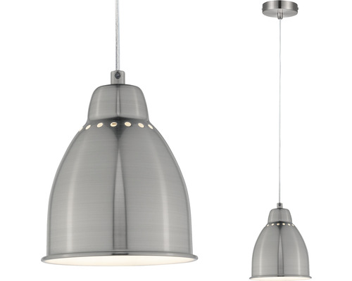 Plantenlamp, 1-lamp, HxØ 180x14,5 cm, ijzer/geborsteld
