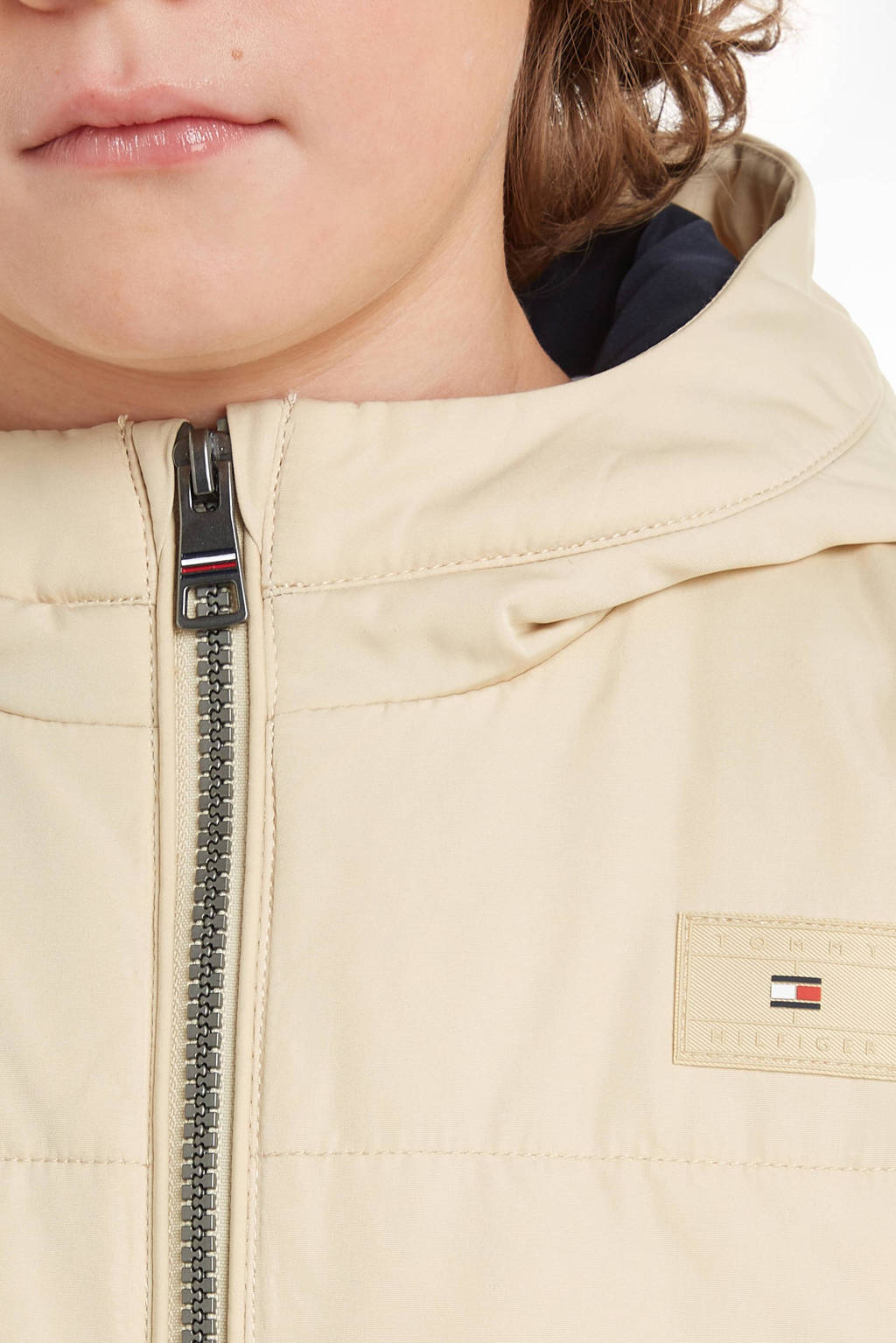 Tommy Hilfiger gewatteerde winterjas ivoor