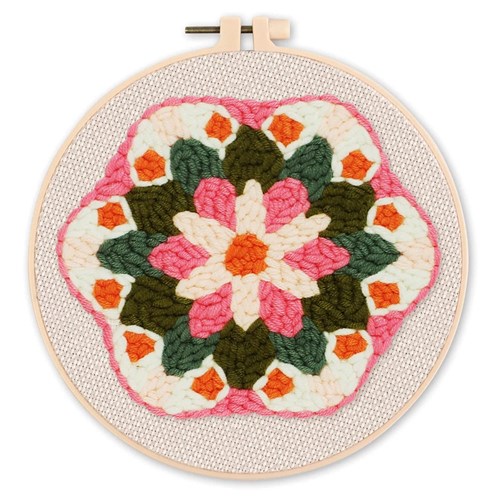 Kit punch needle diy couronne de