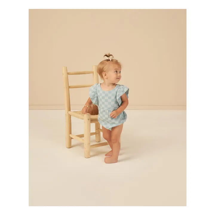 Rylee + Cru Barboteuse Kalea à Carreaux | Bleu