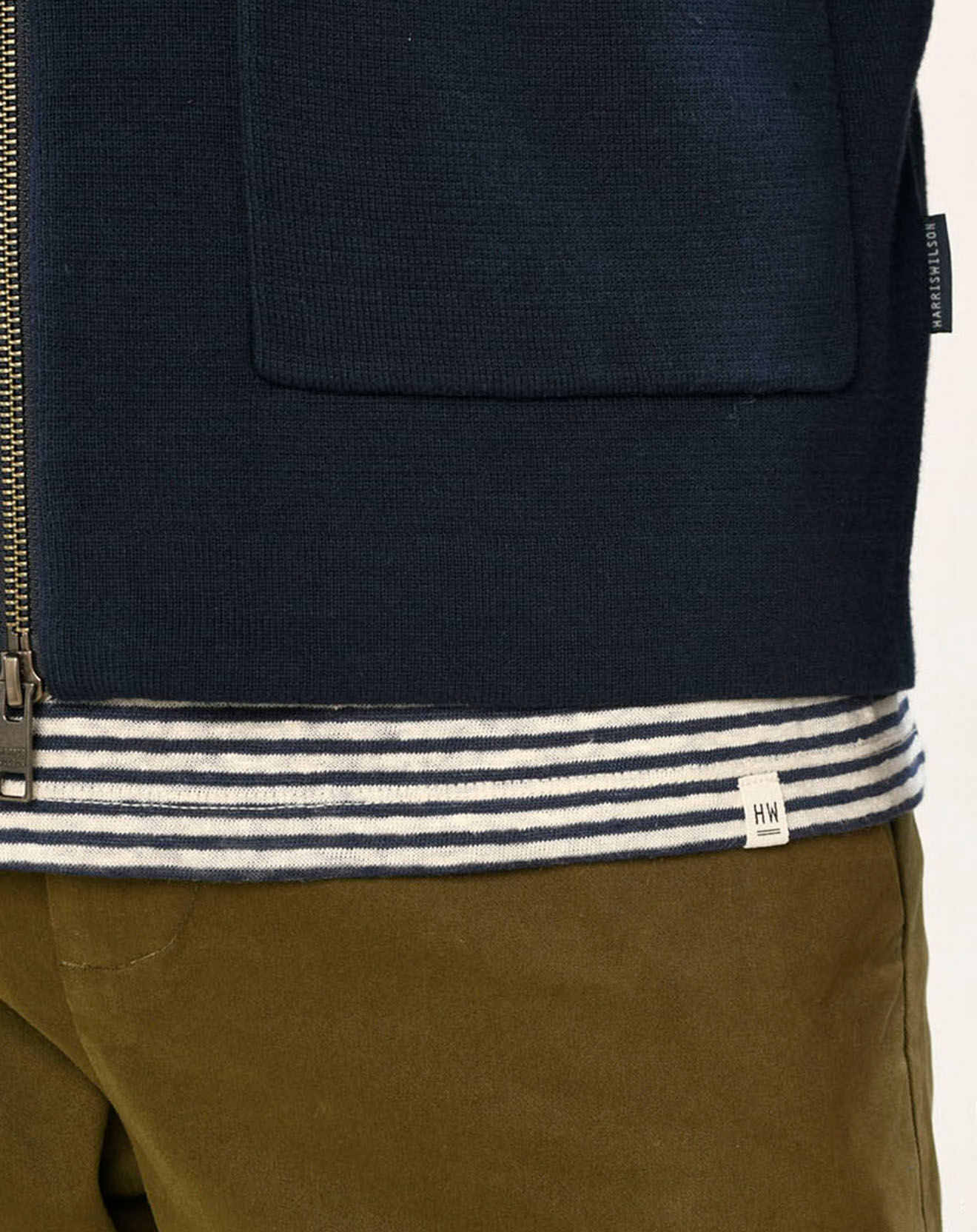 Harris Wilson Bombers en maille Gaelos marine