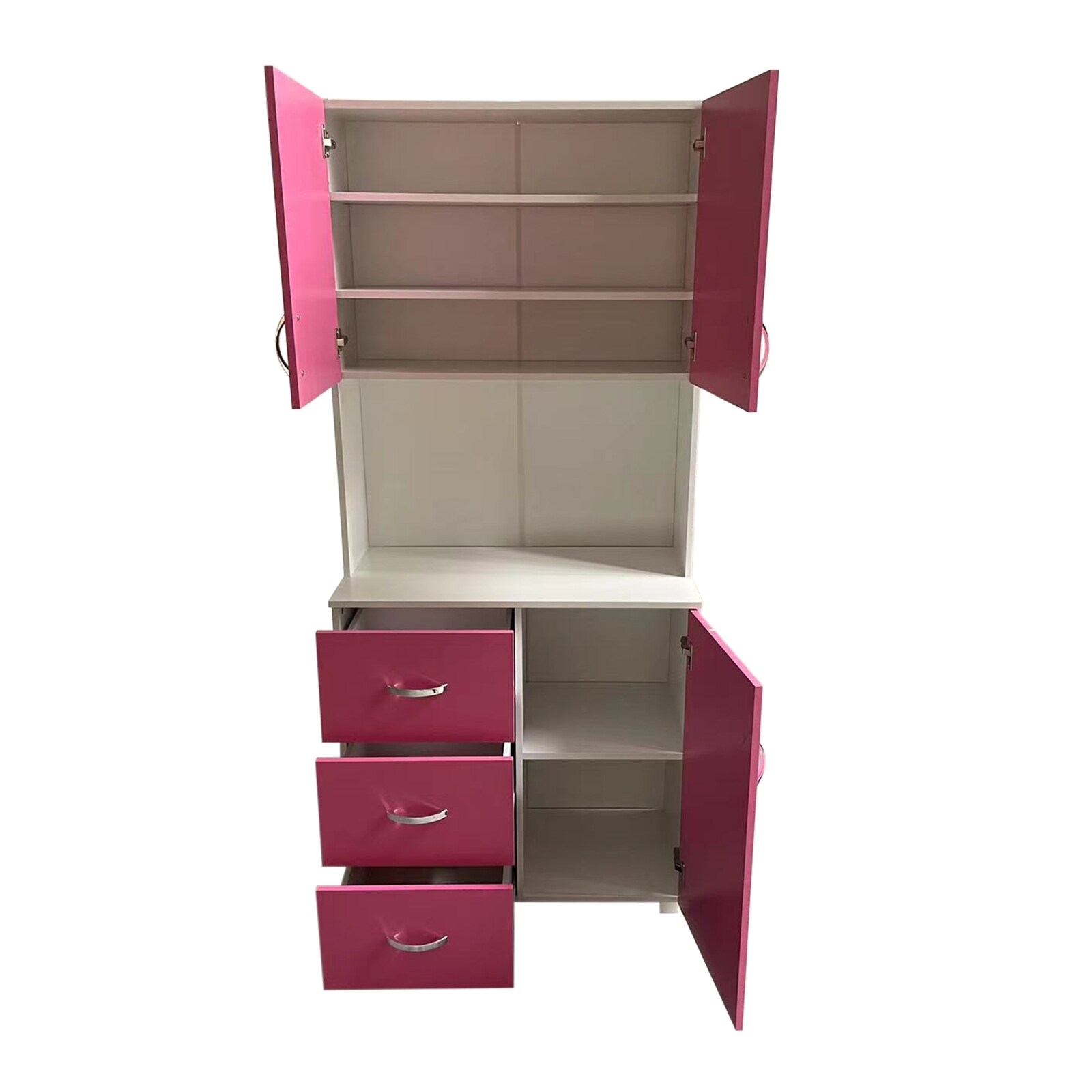 HTI-Living Kinderzimmerschrank Pink Weiß