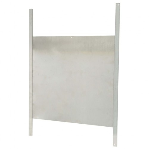 Porta deslizante prateada para galinheiro