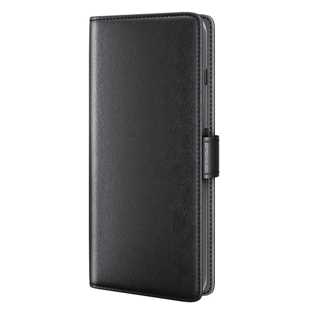 Samsung Galaxy A54 5G Echtleder Tasche Flip Cover mit Kartenfächer - Schwarz