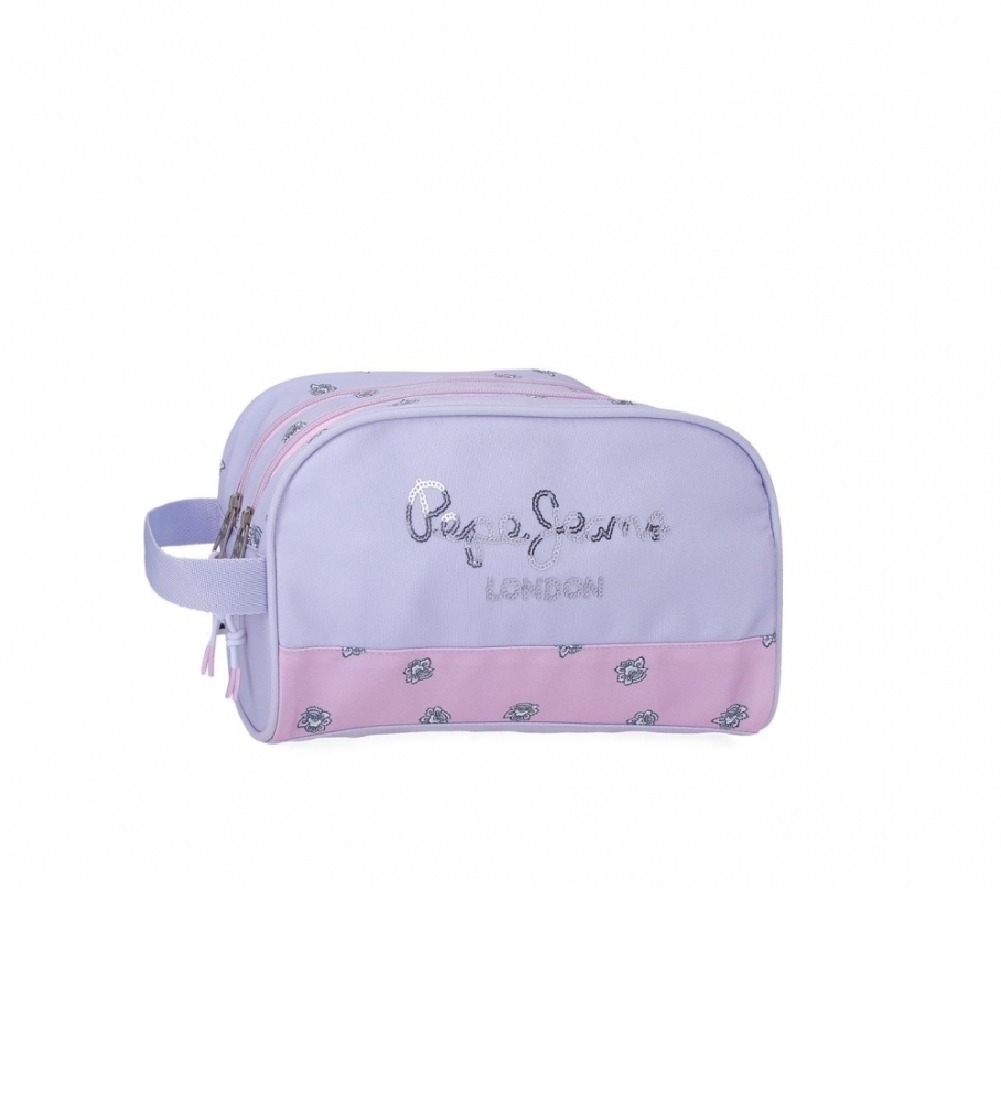 Nécessaire Pepe Jeans Becca com dois compartimentos, adaptável.