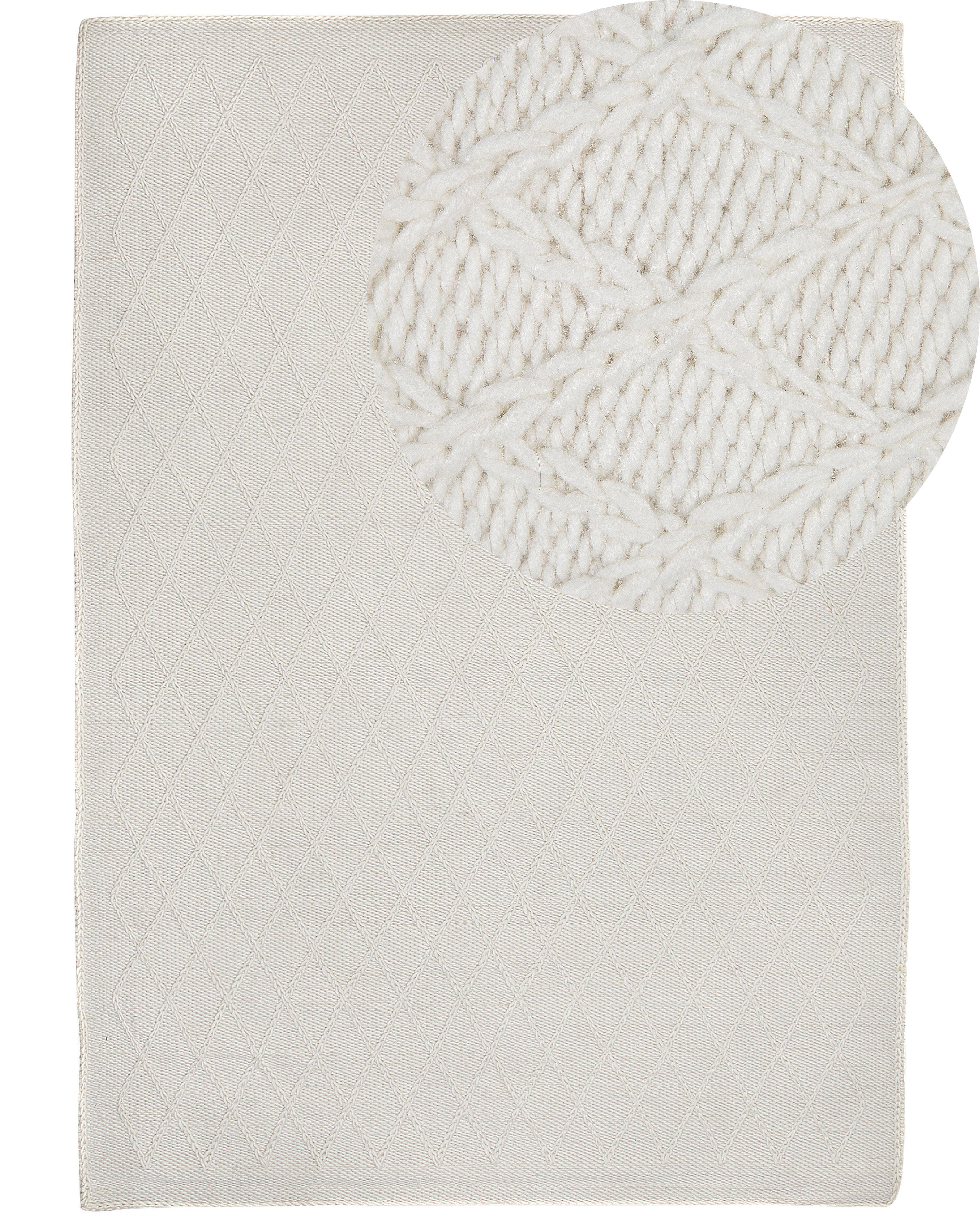 Vloerkleed ERZIN Gebroken wit 160 x 230 cm