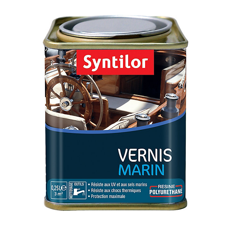 Vernis extérieure et intérieure marin bois Syntilor incolore mat 0,25L