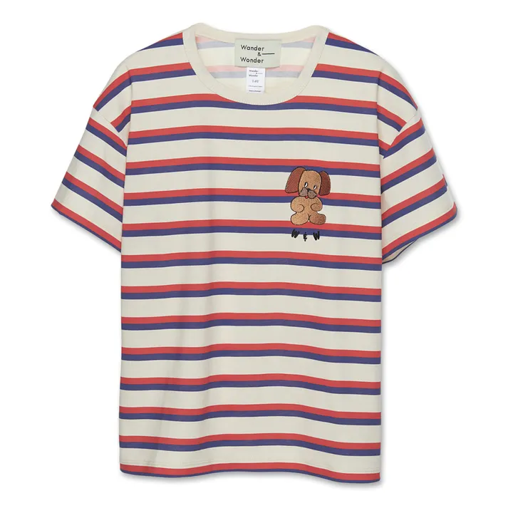 Wander & Wonder T-Shirt Rayure Coton Bio | Rouge