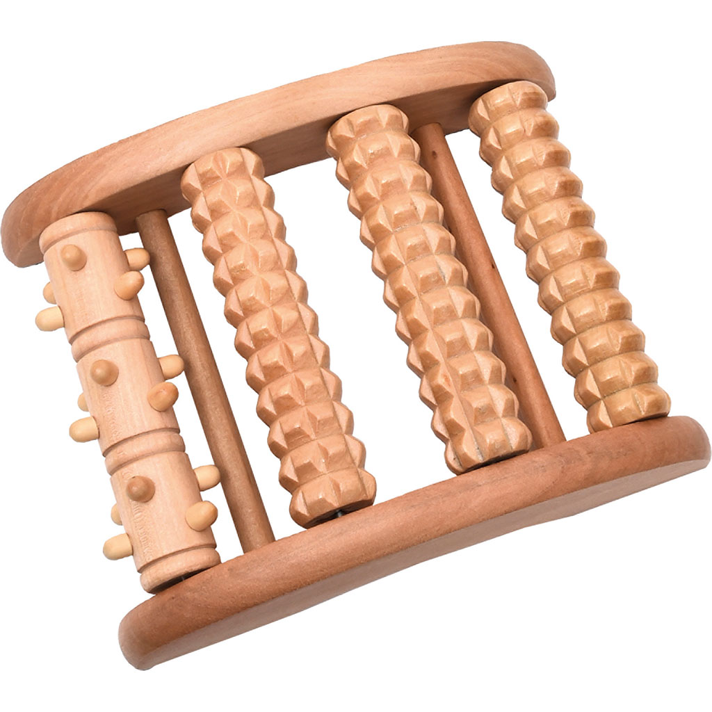Rouleau de massage pour pieds bois