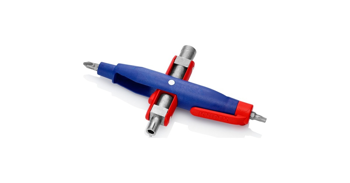 KNIPEXStiftschakelkastsleutel 00 11 07 dopsleutel  (Blauw/rood, Lengte 145 mm)