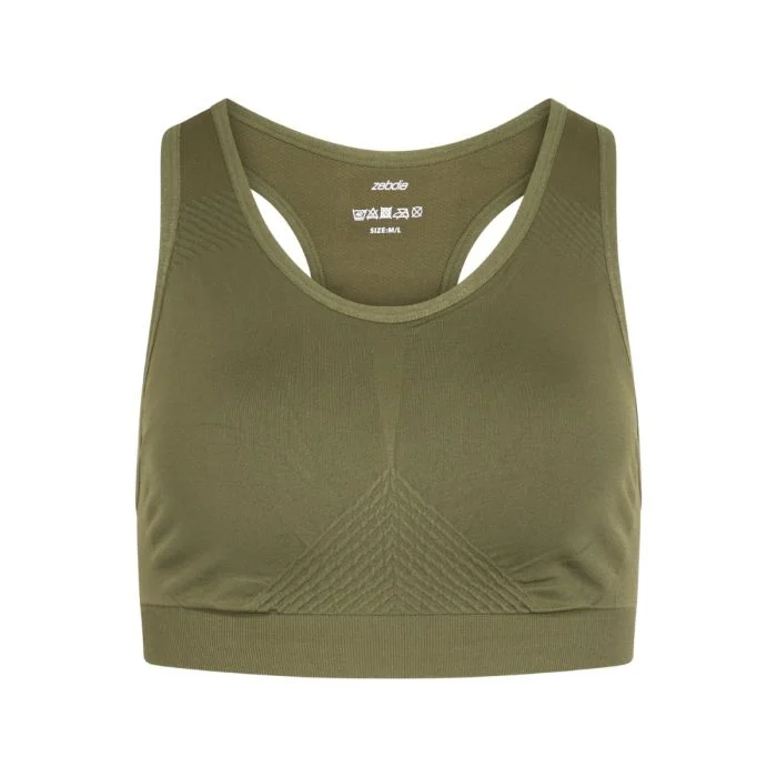 Zebdia Dame BH Seamless Bra Grøn