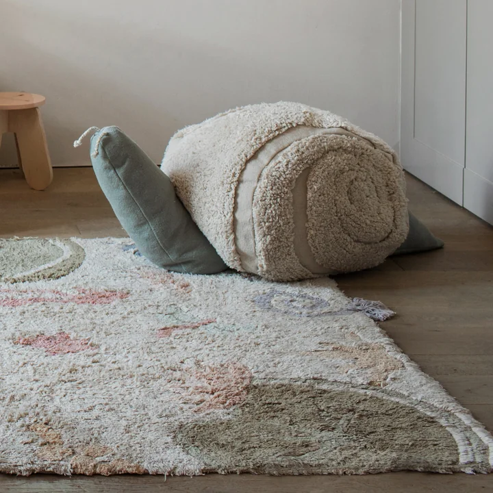 Lorena Canals - Pouf Mr. Snail, blau