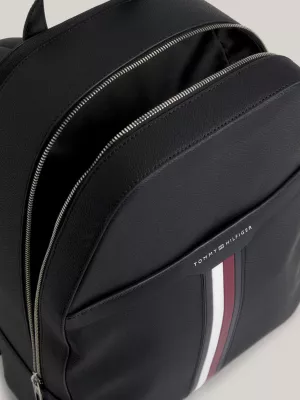 Mochila com logotipo em lona revestida