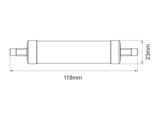 Ampoule LED R7s Gradable 118mm 11W d.23mm 1280lumen 3000k