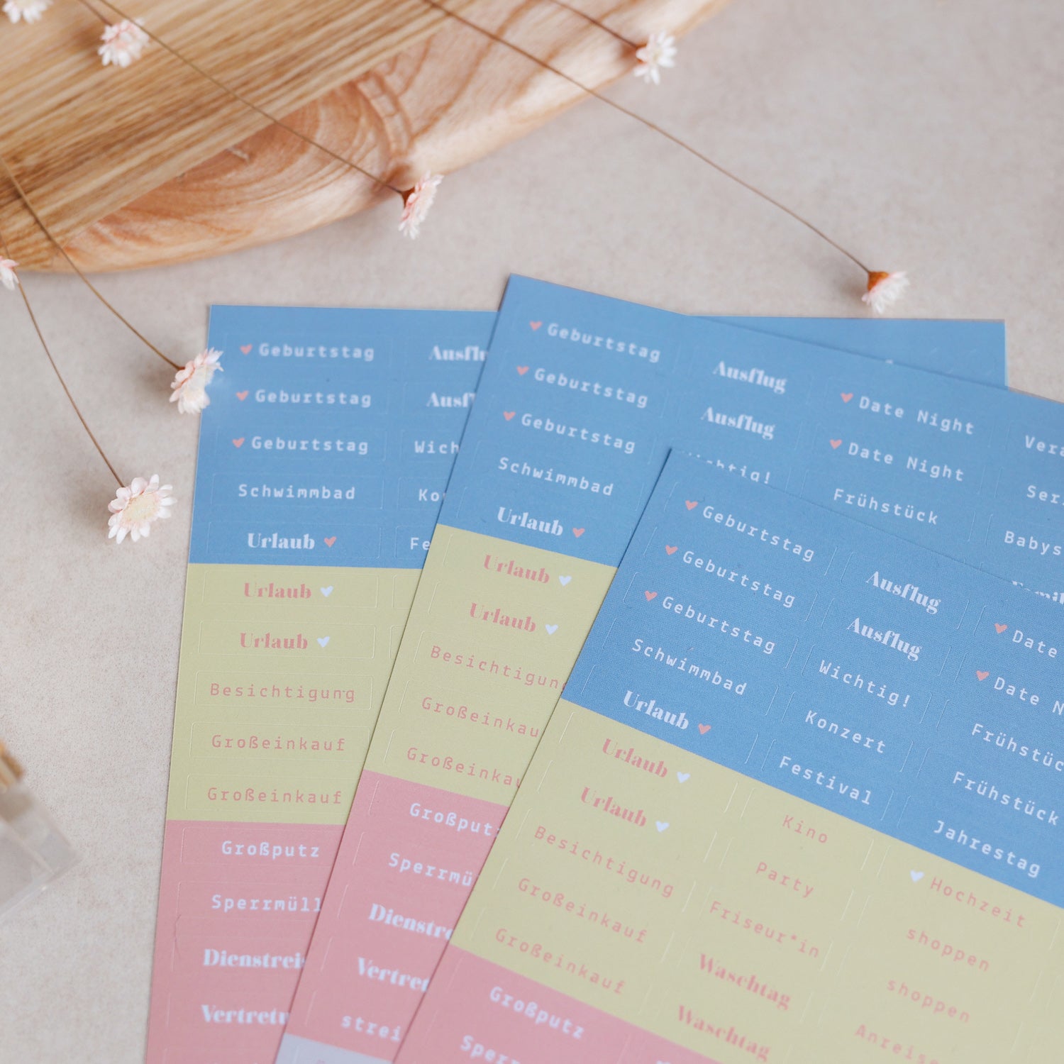 Sticker für Kalender 3er-Set „Gut geplant