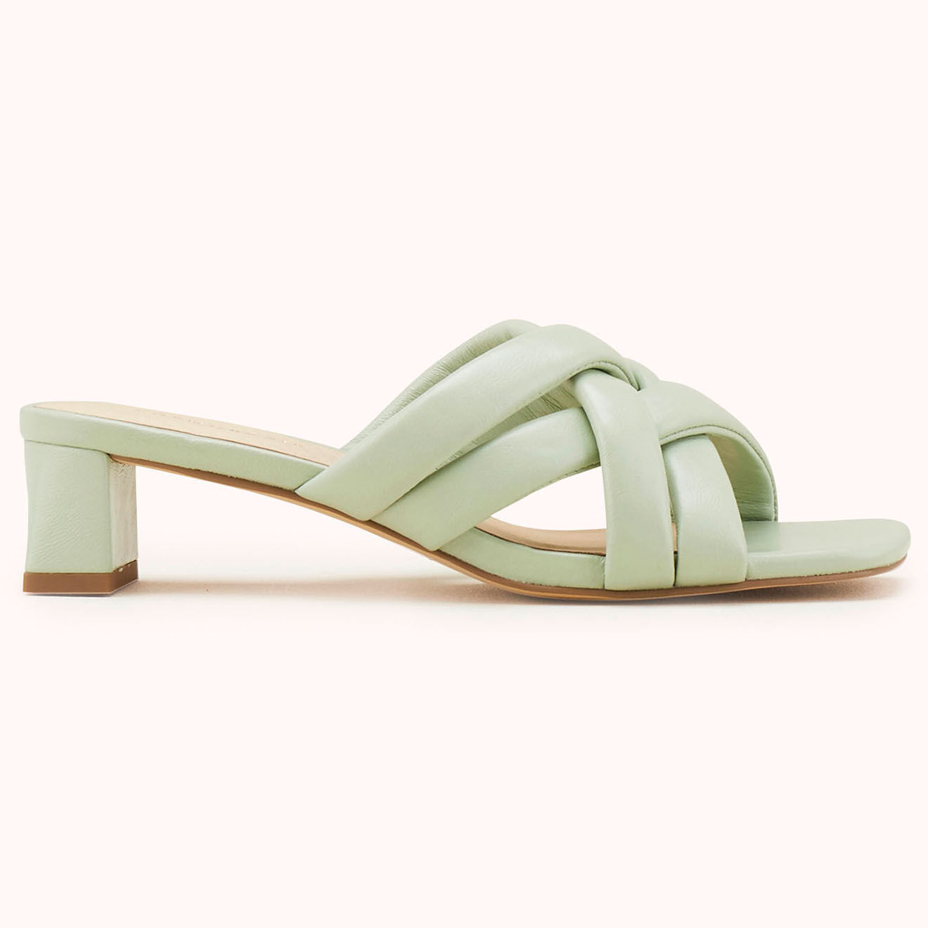 Cosmoparis Mules en Cuir Humi amande - Talon 5 cm