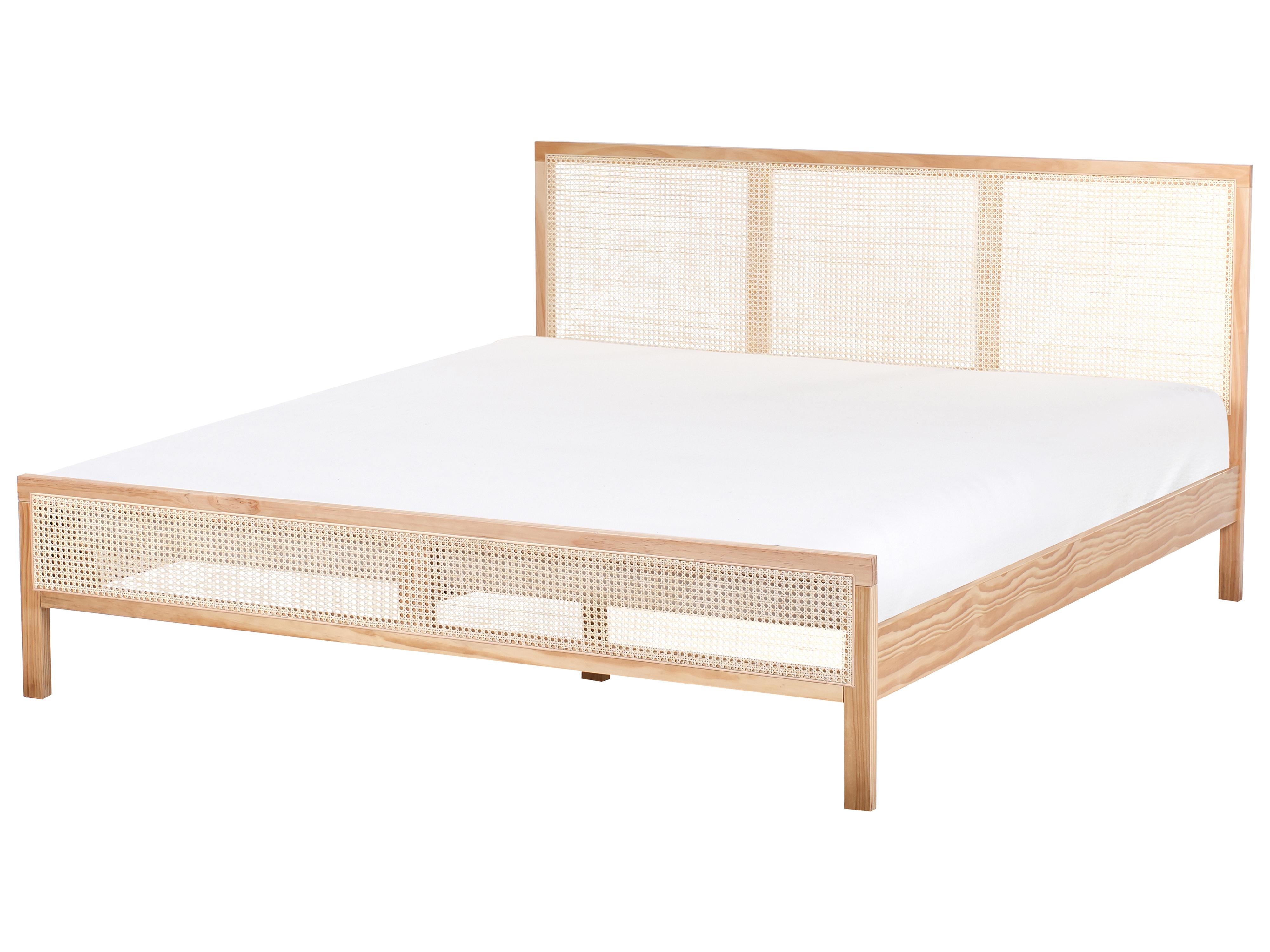 Bed Dennenhout SALERNAS 180 x 200 cm Lichtbruin