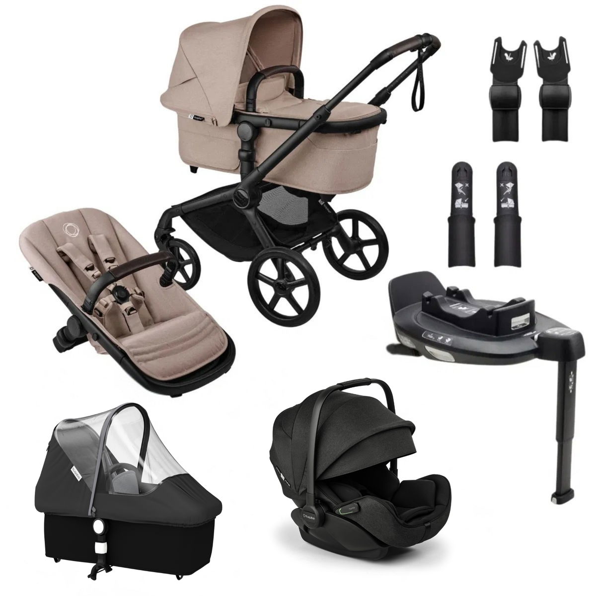 bugaboobugaboo   Fox 5 Renew 3in1 Bundle black/desert taupe