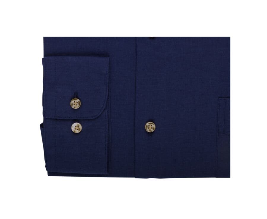 Chemise coton lin Marine unie - SYLBERT