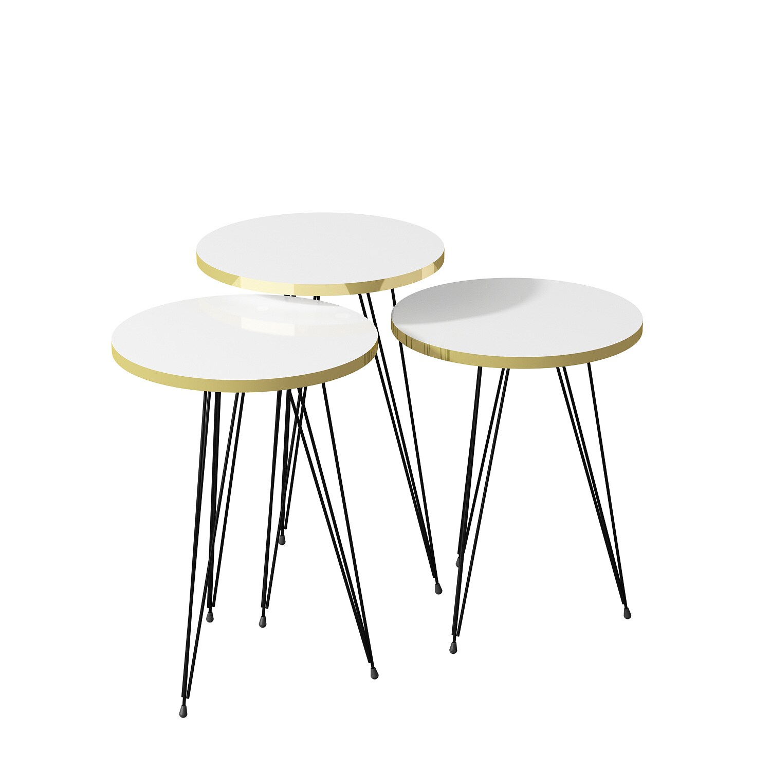 Beistelltisch 3er Set Weiß 21256290