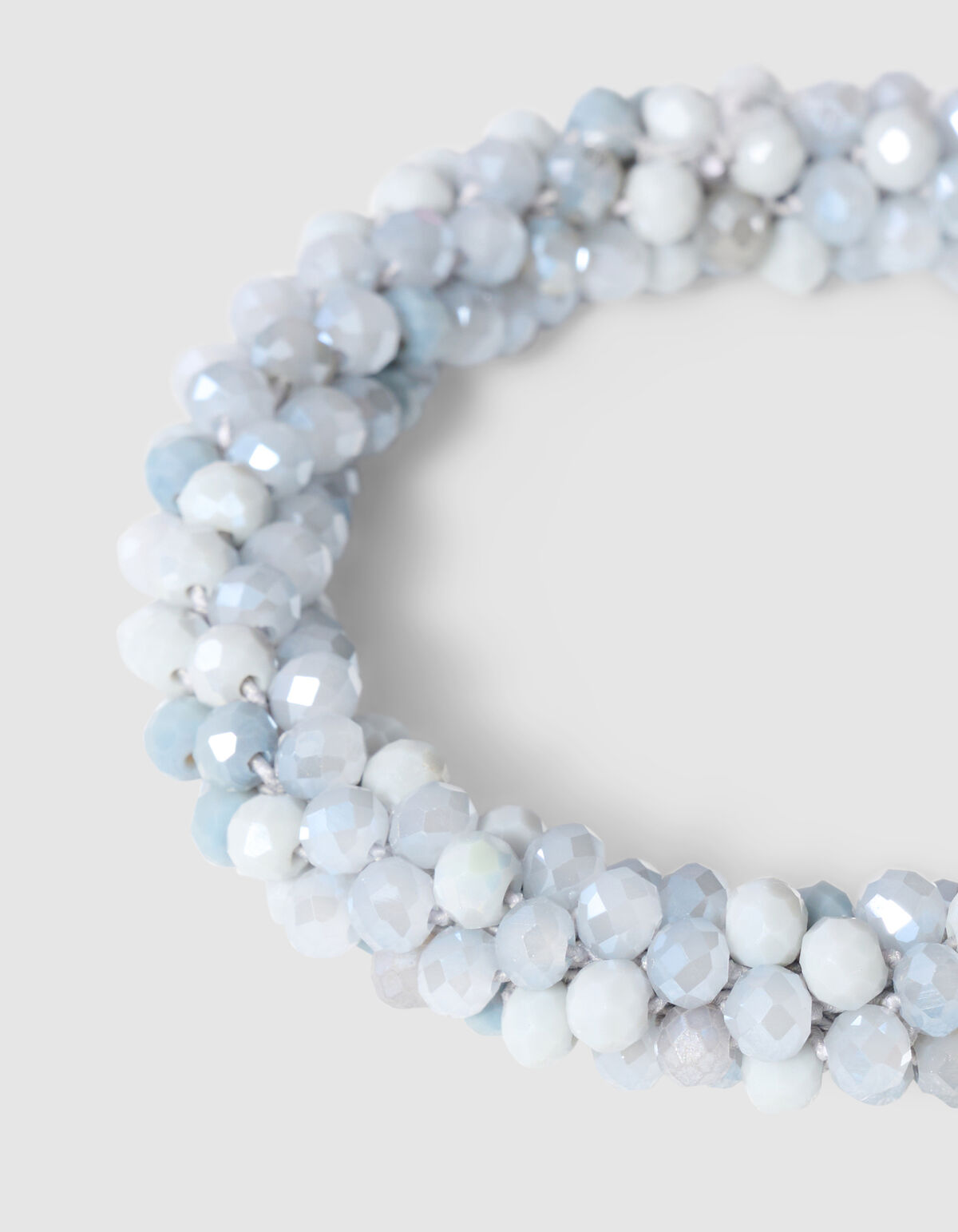 Beaded Armband Lichtgrijs