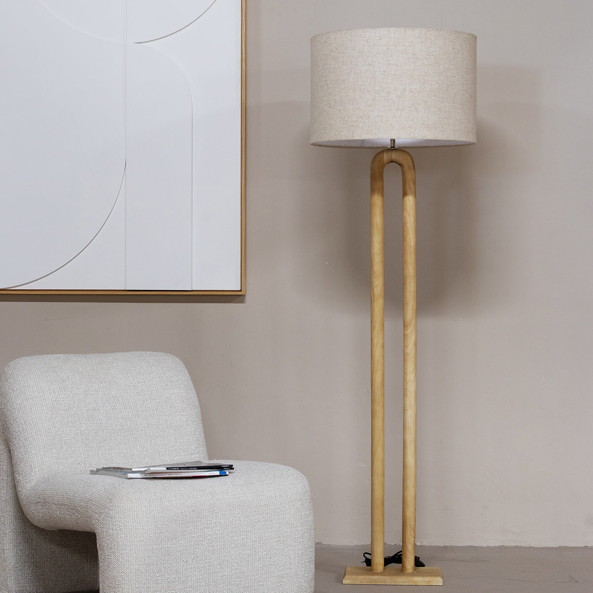 Giga Meubel - Vloerlamp Naturel 165cm - Mangohout - Micky