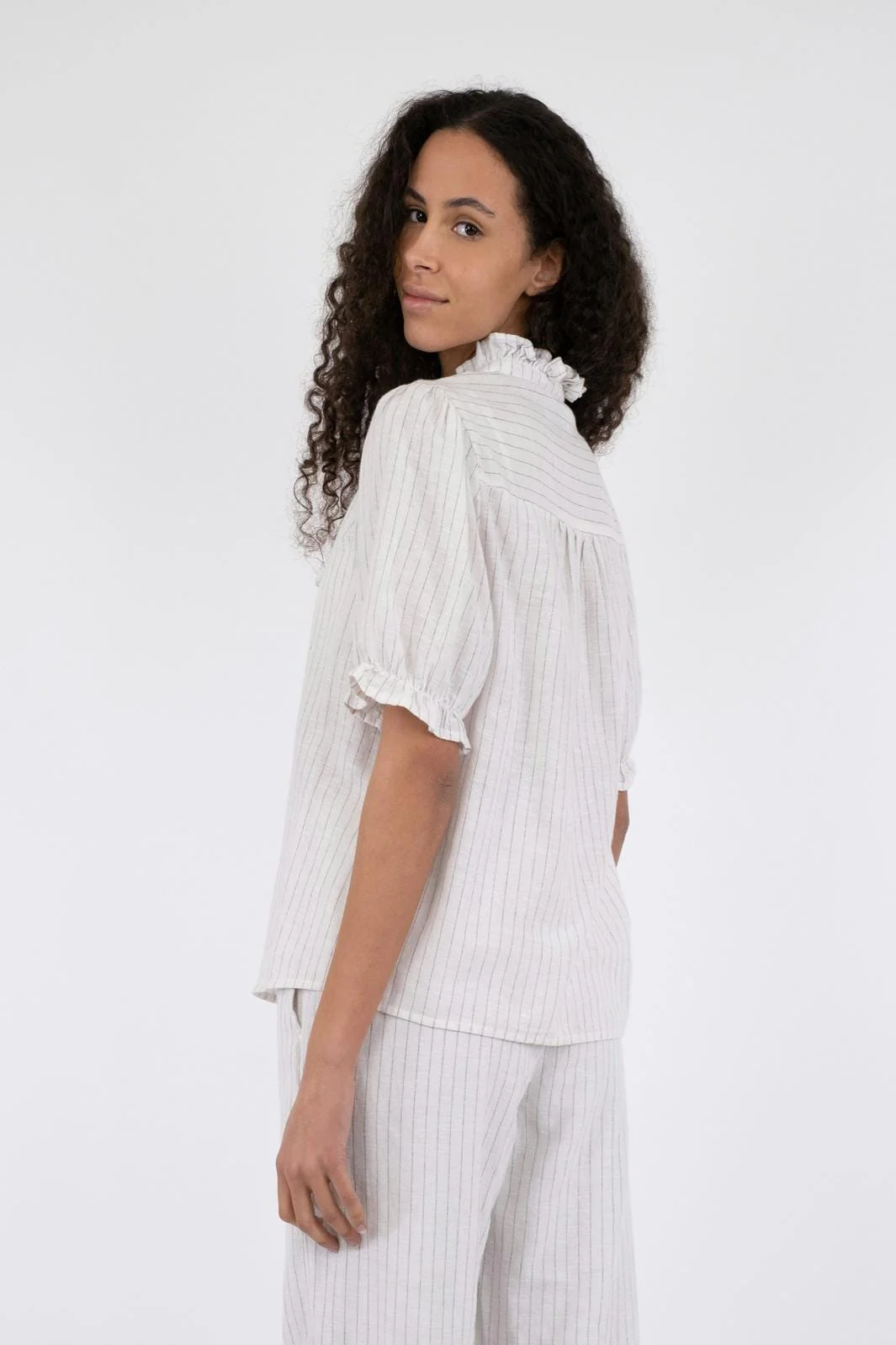 Neo Noir Odesa Simple Stripe Blouse