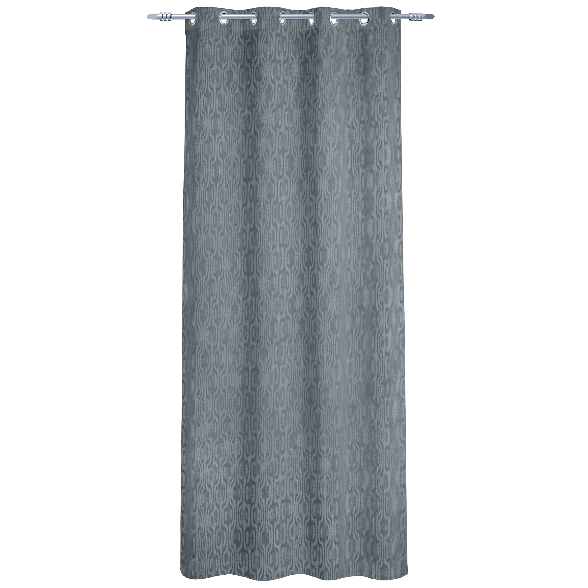 Ösenvorhang - silber - 135x245 cm