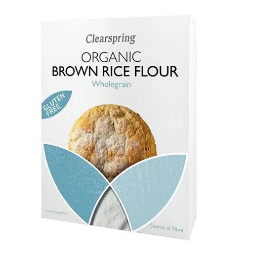 Clearspring fuldkornsrismel af brune ris Ø 375 g