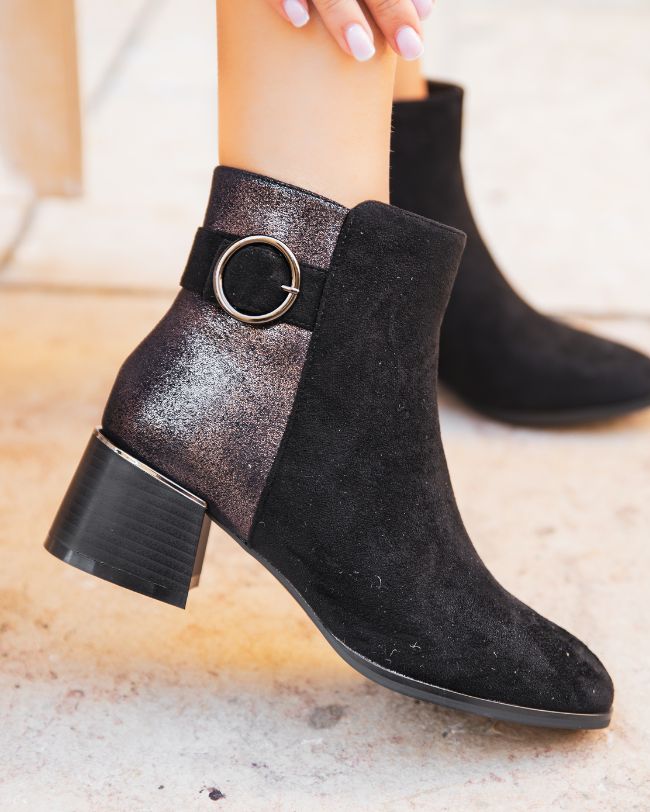 Bottines femme noires à talon - Mayane