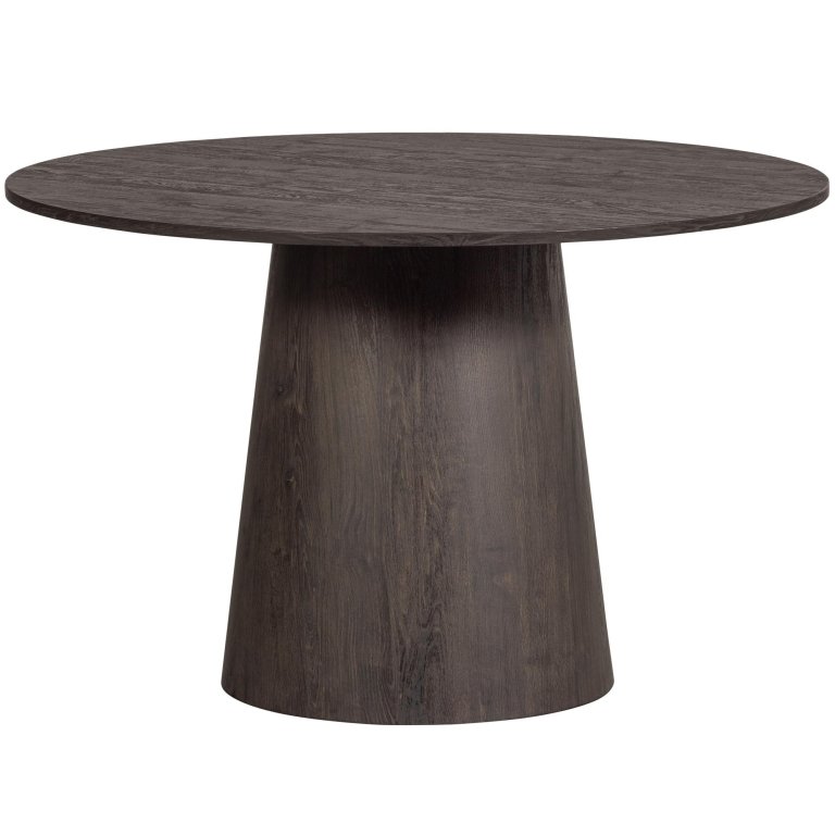 WOOOD Maan eettafel Ø120 donkerbruin
