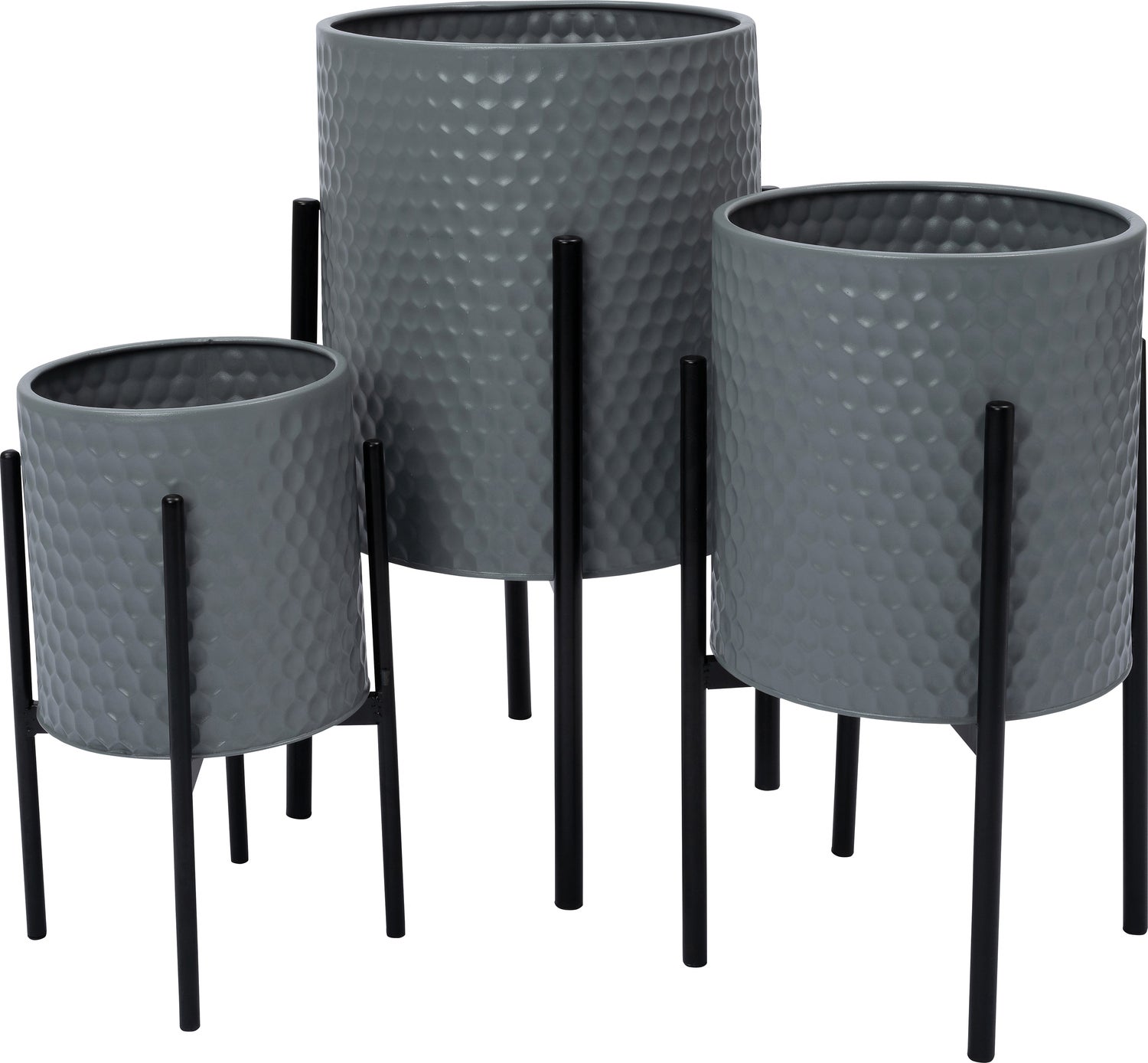 Intratuin bloempot op standaard Lars grijs D 26 H 48 cm