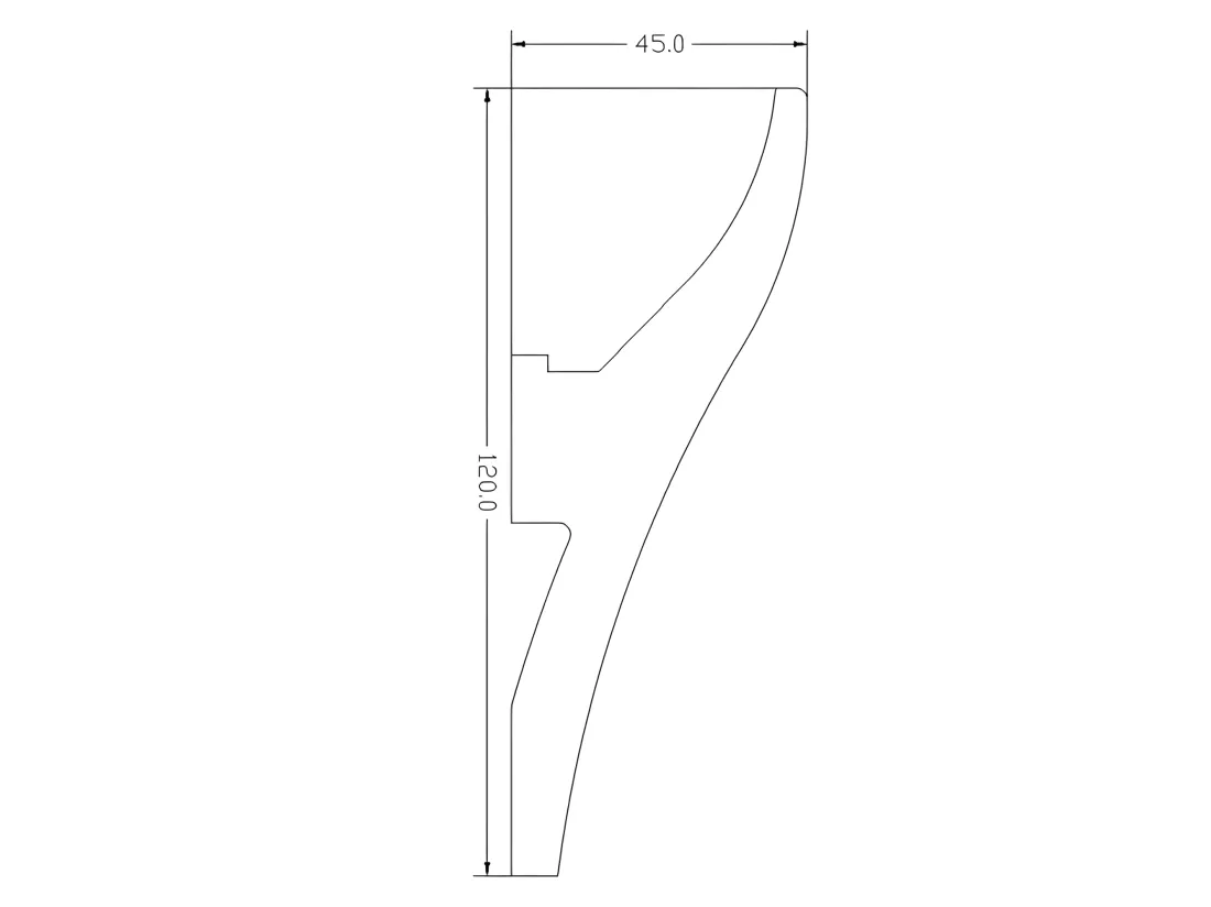 Lot de 3 corniches plafond en polystyrène L290 x l4.5 x H12 cm blanc - ROMONA
